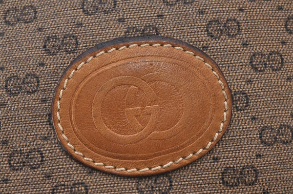 Authentic GUCCI Micro GG PVC Leather Shoulder Cross Body Bag Brown Junk 0223J