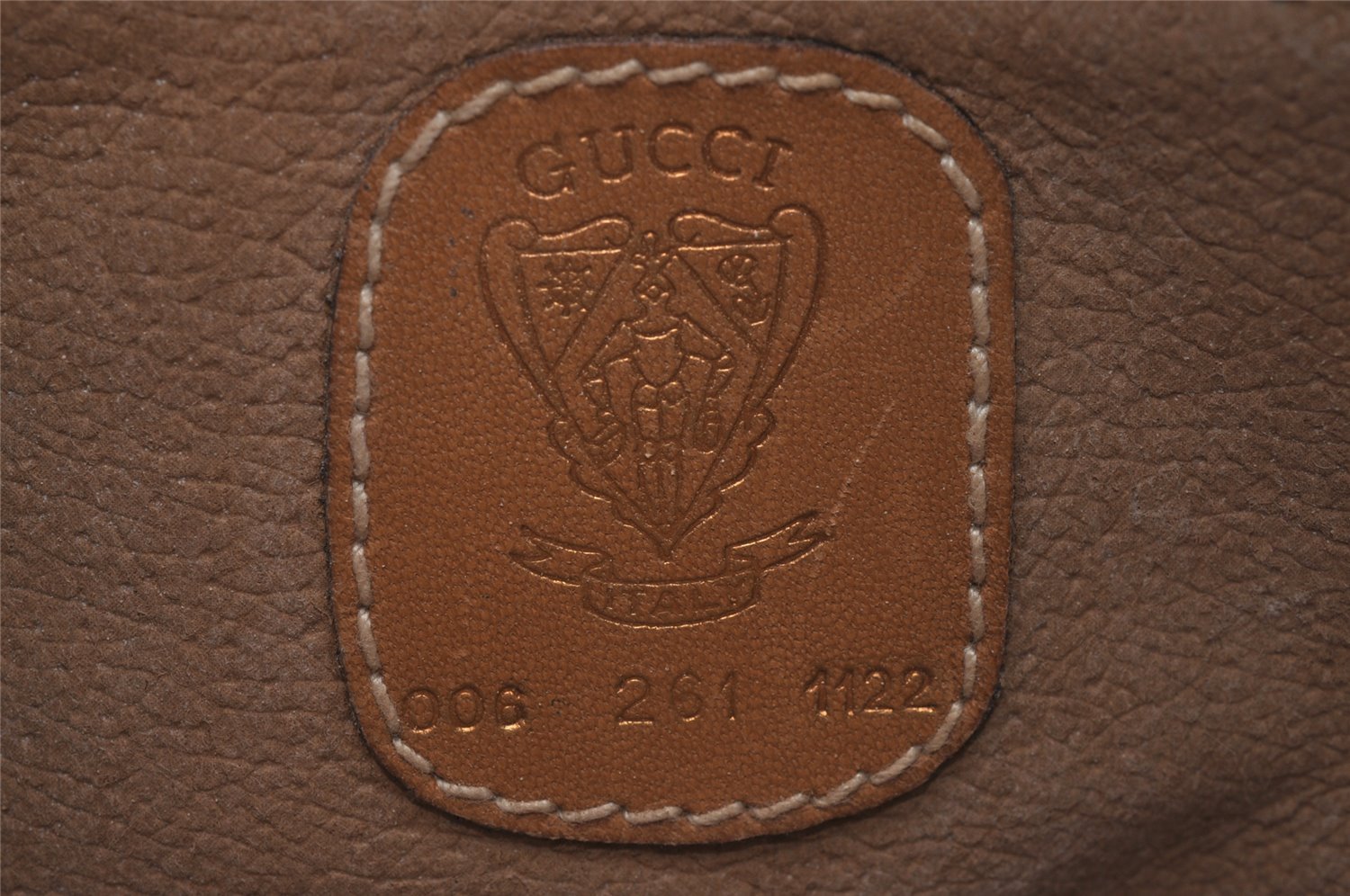 Authentic GUCCI Micro GG PVC Leather Shoulder Cross Body Bag Brown Junk 0223J