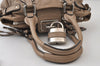 Authentic Chloe Vintage Mini Paddington Leather Hand Bag Purse Beige 0224J