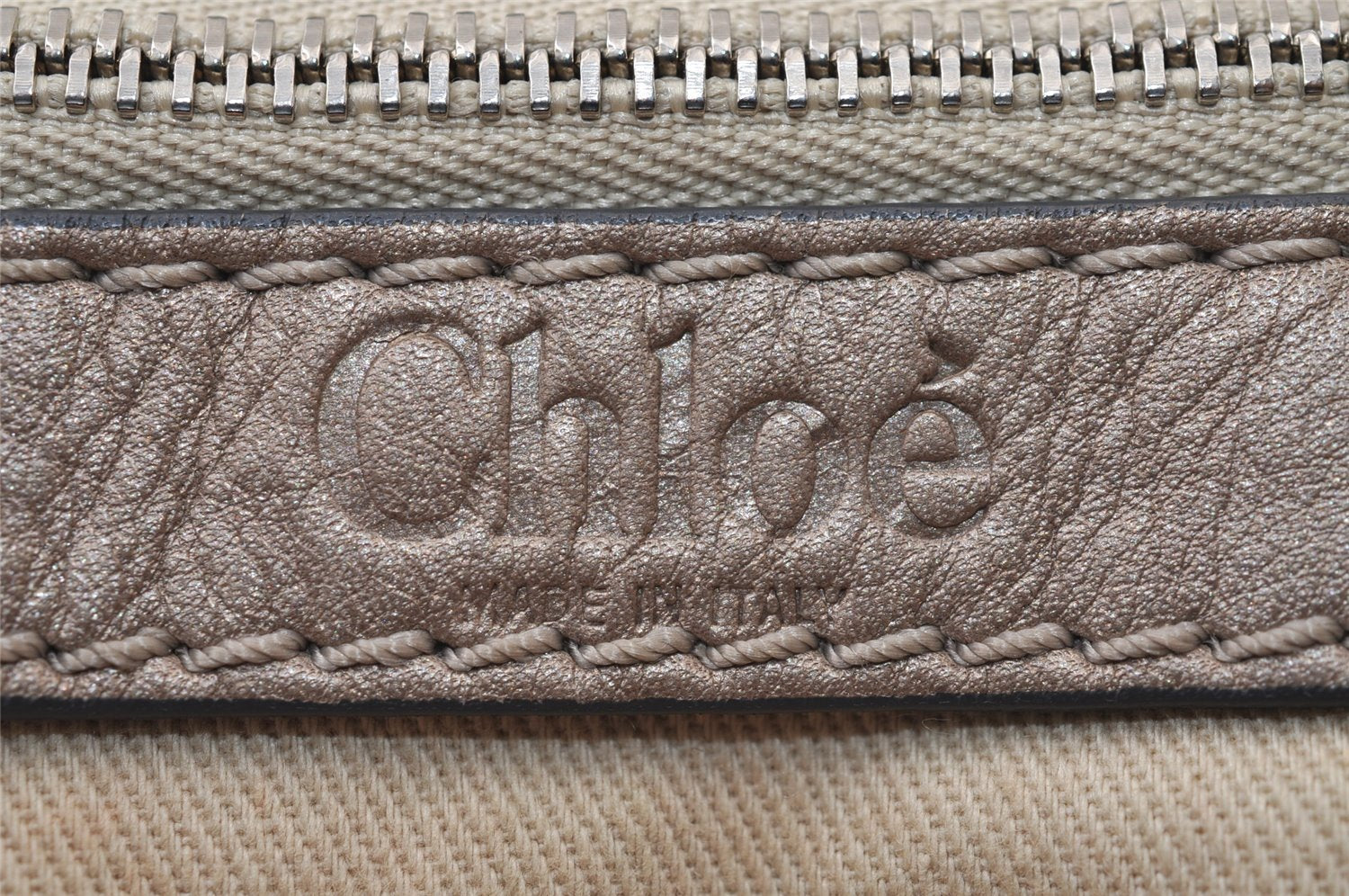 Authentic Chloe Vintage Mini Paddington Leather Hand Bag Purse Beige 0224J