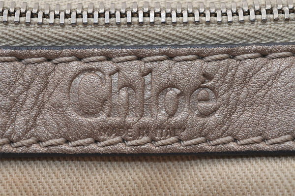 Authentic Chloe Vintage Mini Paddington Leather Hand Bag Purse Beige 0224J