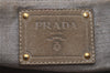 Authentic PRADA Vintage Straw Canvas 2Way Shoulder Tote Bag Brown 0225J