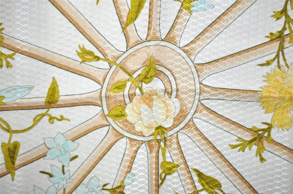 Authentic HERMES Carre 90 Scarf "ROMANTIQUE" Silk Beige 0226J