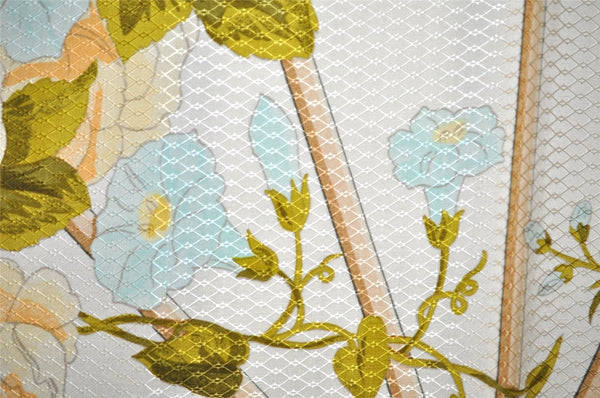 Authentic HERMES Carre 90 Scarf "ROMANTIQUE" Silk Beige 0226J