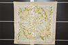 Authentic HERMES Carre 90 Scarf "ROMANTIQUE" Silk Beige 0226J