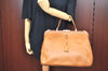 Authentic PRADA MADRAS CERNIERA Leather Nappa Hand Bag B11242 Brown 0228G