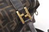 Authentic FENDI Vintage Zucca 2Way Shoulder Hand Bag Canvas Leather Brown 0233K