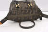 Authentic FENDI Vintage Zucca 2Way Shoulder Hand Bag Canvas Leather Brown 0233K