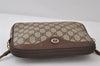 Authentic GUCCI Shoulder Cross Body Bag Purse GG PVC Leather Brown 0234J