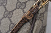 Authentic GUCCI Shoulder Cross Body Bag Purse GG PVC Leather Brown 0234J