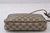 Authentic GUCCI Shoulder Cross Body Bag Purse GG PVC Leather Brown 0234J