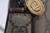 Authentic GUCCI Shoulder Cross Body Bag Purse GG PVC Leather Brown 0234J