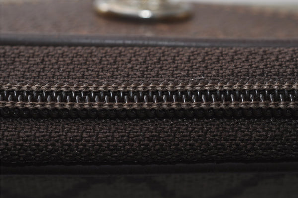 Authentic GUCCI Shoulder Cross Body Bag Purse GG PVC Leather Brown 0234J