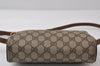 Authentic GUCCI Web Sherry Line Shoulder Cross Bag GG PVC Leather Brown 0235J