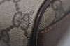 Authentic GUCCI Web Sherry Line Shoulder Cross Bag GG PVC Leather Brown 0235J