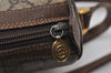 Authentic GUCCI Web Sherry Line Shoulder Cross Bag GG PVC Leather Brown 0235J