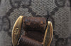 Authentic GUCCI Web Sherry Line Shoulder Cross Bag GG PVC Leather Brown 0235J