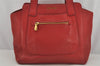 Authentic MIU MIU Vintage Leather Shoulder Tote Bag Red 0235K