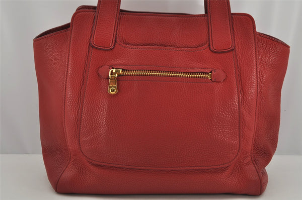 Authentic MIU MIU Vintage Leather Shoulder Tote Bag Red 0235K