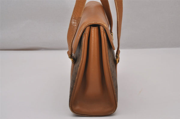 Authentic GUCCI Vintage Micro GG PVC Leather Shoulder Hand Bag Brown 0236J