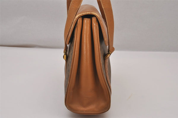 Authentic GUCCI Vintage Micro GG PVC Leather Shoulder Hand Bag Brown 0236J