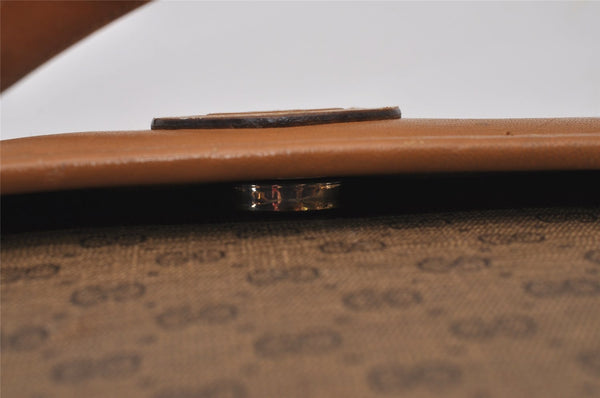 Authentic GUCCI Vintage Micro GG PVC Leather Shoulder Hand Bag Brown 0236J