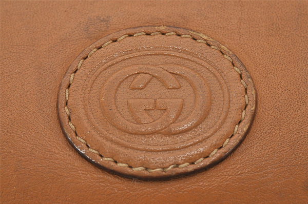 Authentic GUCCI Vintage Micro GG PVC Leather Shoulder Hand Bag Brown 0236J