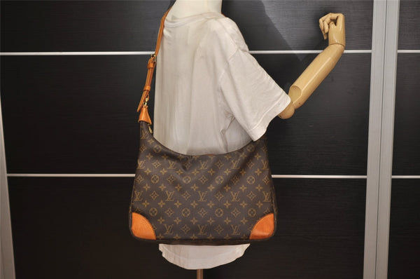 Authentic Louis Vuitton Monogram Boulogne 35 Shoulder Cross Bag M51260 LV 0236K