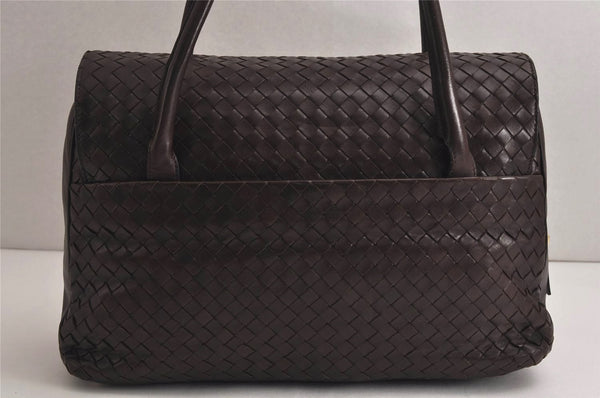 Authentic BOTTEGA VENETA Intrecciato Leather Shoulder Hand Bag Purse Brown 0238K