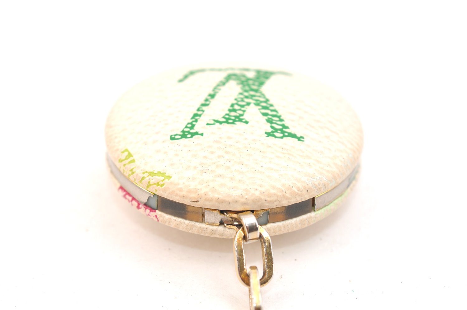 Auth Louis Vuitton Monogram Astropill Bag Charm Key Ring White M51911 LV 0239L