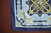 Authentic HERMES Carre 90 Scarf "Eperon d' or" Silk Navy 0241J