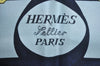 Authentic HERMES Carre 90 Scarf "Eperon d' or" Silk Navy 0241J