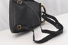 Authentic GUCCI Vintage Bamboo Drawstring Backpack Suede Leather Black 0241K