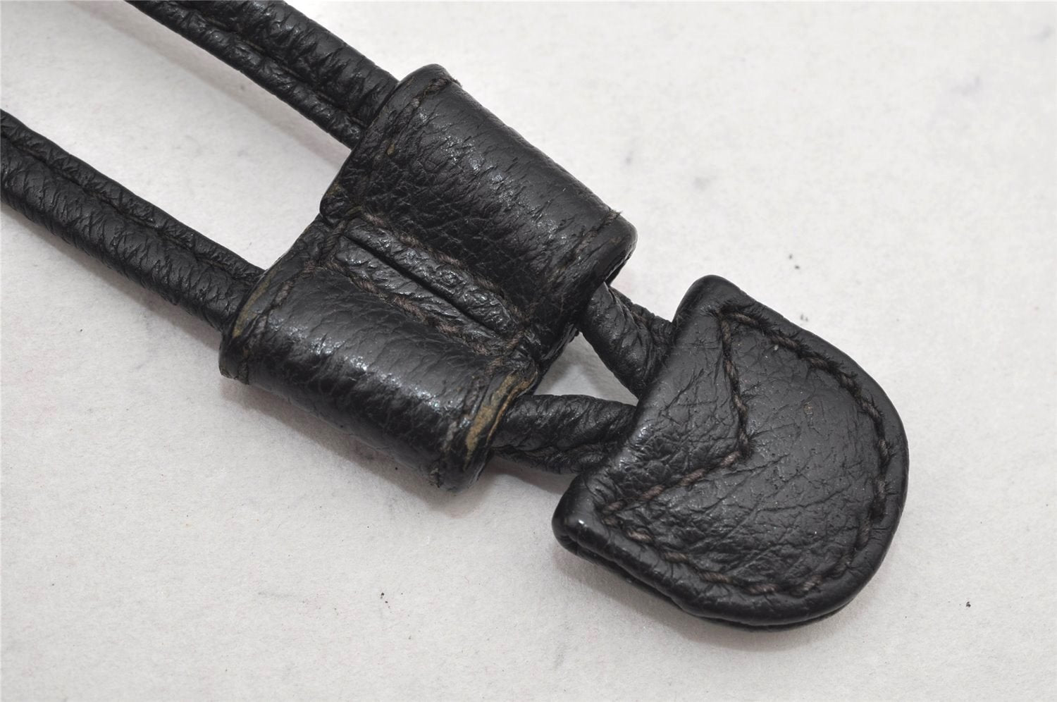 Authentic GUCCI Vintage Bamboo Drawstring Backpack Suede Leather Black 0241K