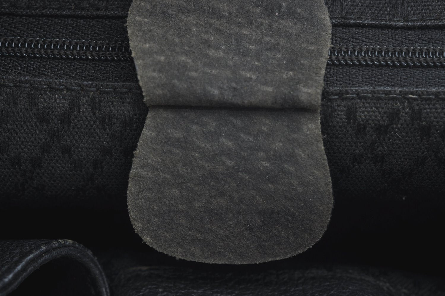 Authentic GUCCI Vintage Bamboo Drawstring Backpack Suede Leather Black 0241K