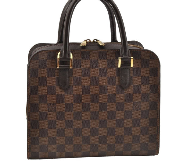 Authentic Louis Vuitton Damier Triana Hand Bag Purse N51155 LV 0242J
