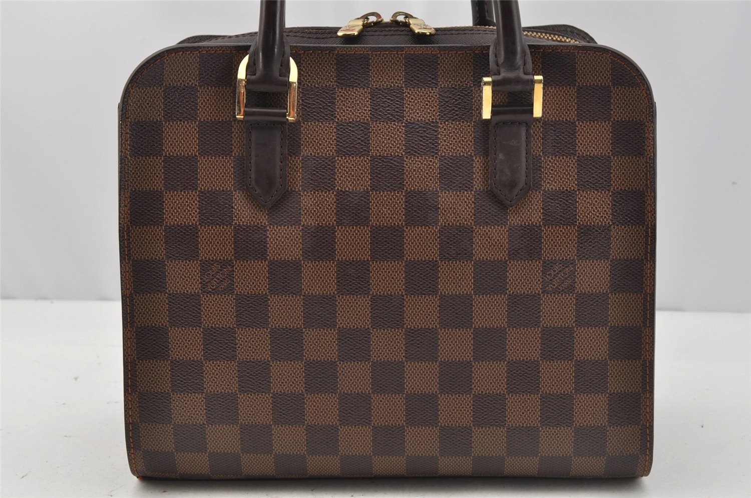 Authentic Louis Vuitton Damier Triana Hand Bag Purse N51155 LV 0242J