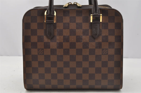 Authentic Louis Vuitton Damier Triana Hand Bag Purse N51155 LV 0242J
