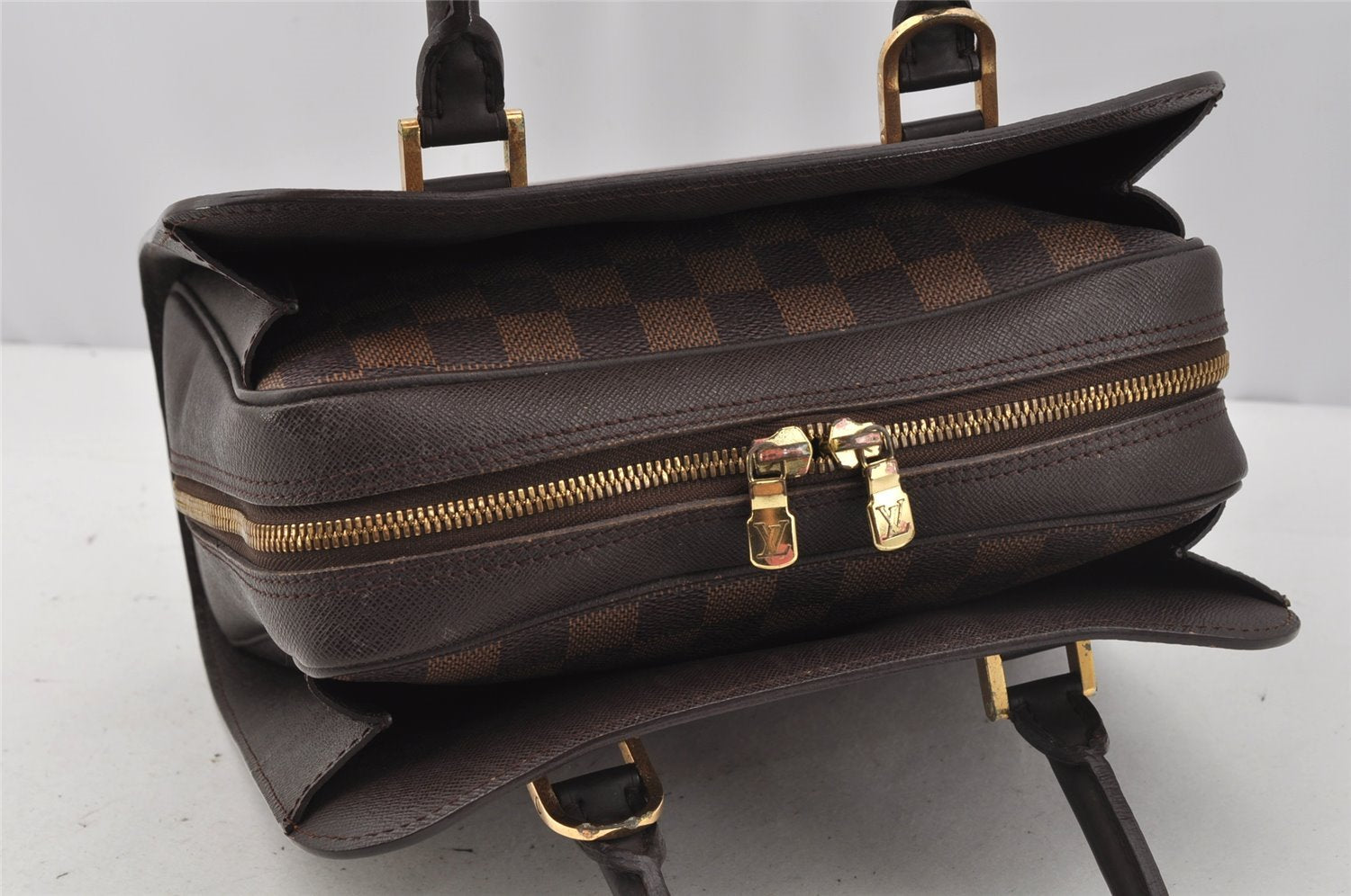 Authentic Louis Vuitton Damier Triana Hand Bag Purse N51155 LV 0242J