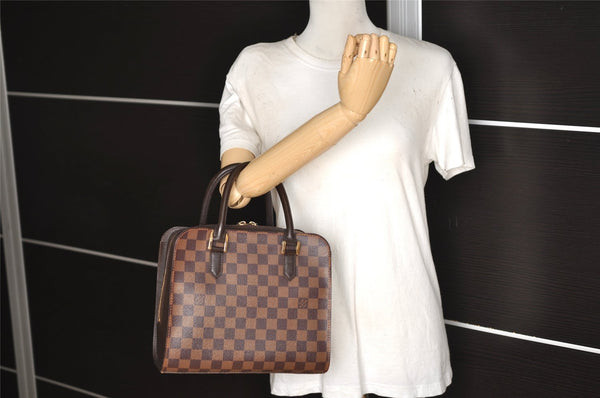 Authentic Louis Vuitton Damier Triana Hand Bag Purse N51155 LV 0242J