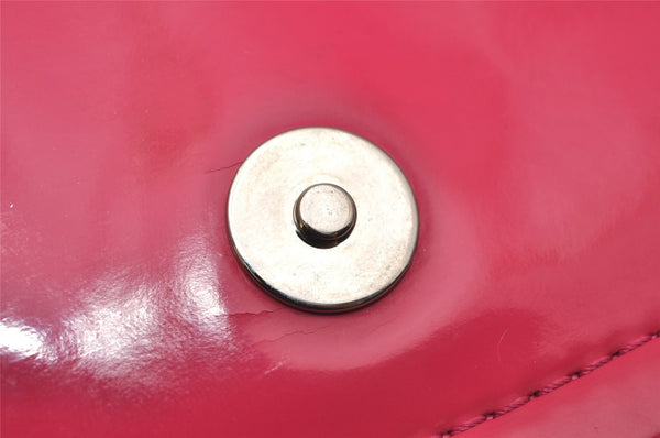 Authentic CHANEL Vintage Enamel Chain Shoulder Bag Purse CC Logo Pink 0242K