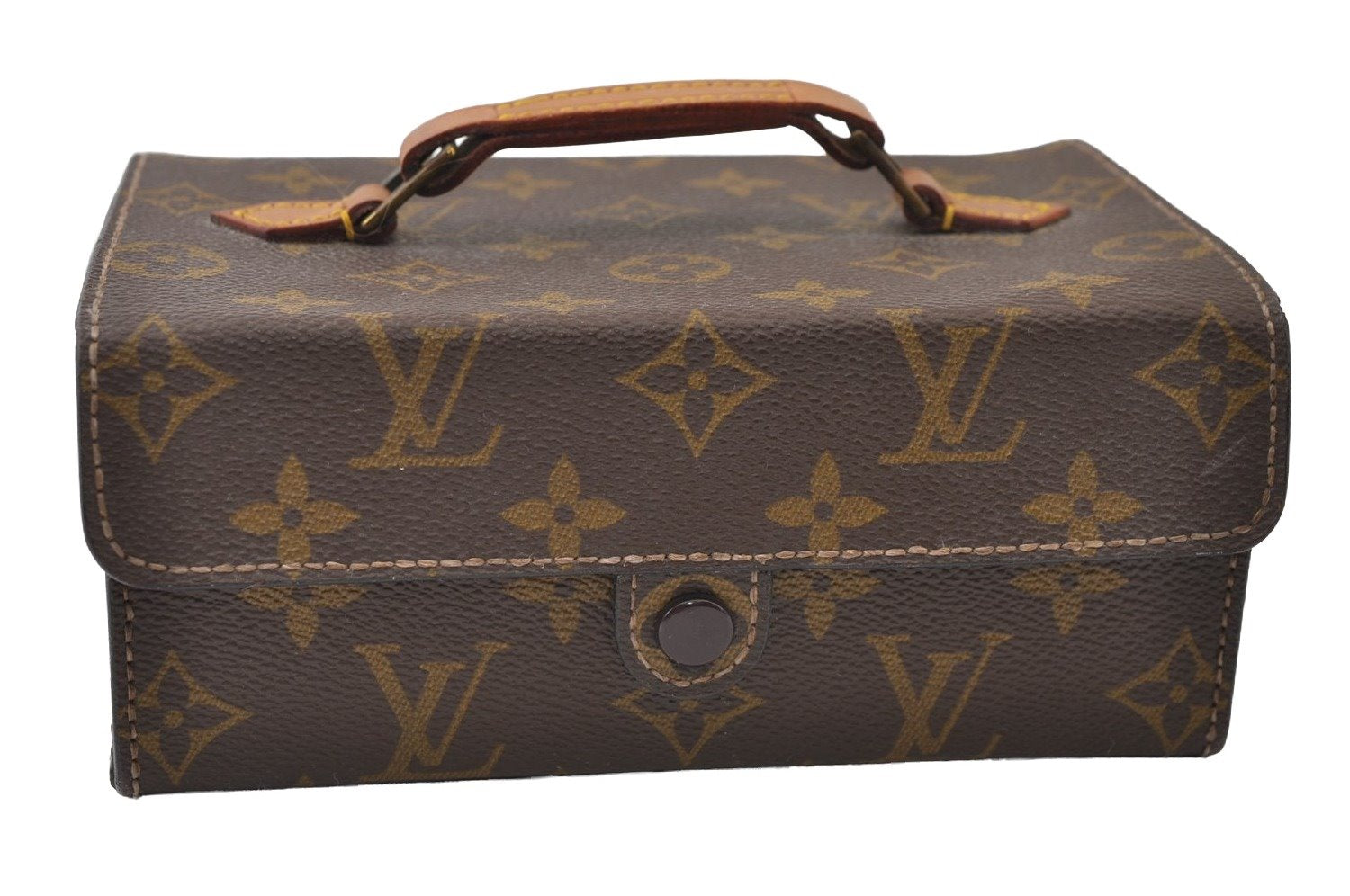 Authentic Louis Vuitton Monogram Boite A Tout Jewelry Case Old Model LV 0243J