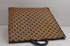 Authentic GUCCI Vintage Square GG PVC Leather Tote Hand Bag 484690 Navy 0243K