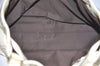 Authentic GUCCI Bamboo Shoulder Tote Drawstring Bag Leather 170582 White 0244K