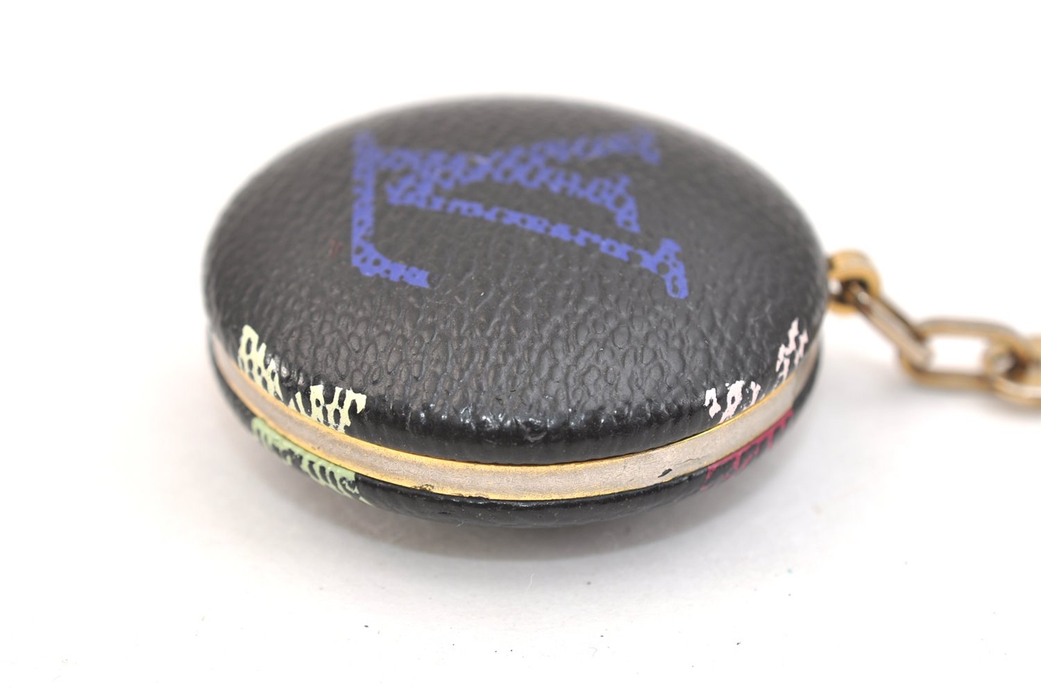 Auth Louis Vuitton Monogram Astropill Bag Charm Key Ring Black M51912 LV 0244L