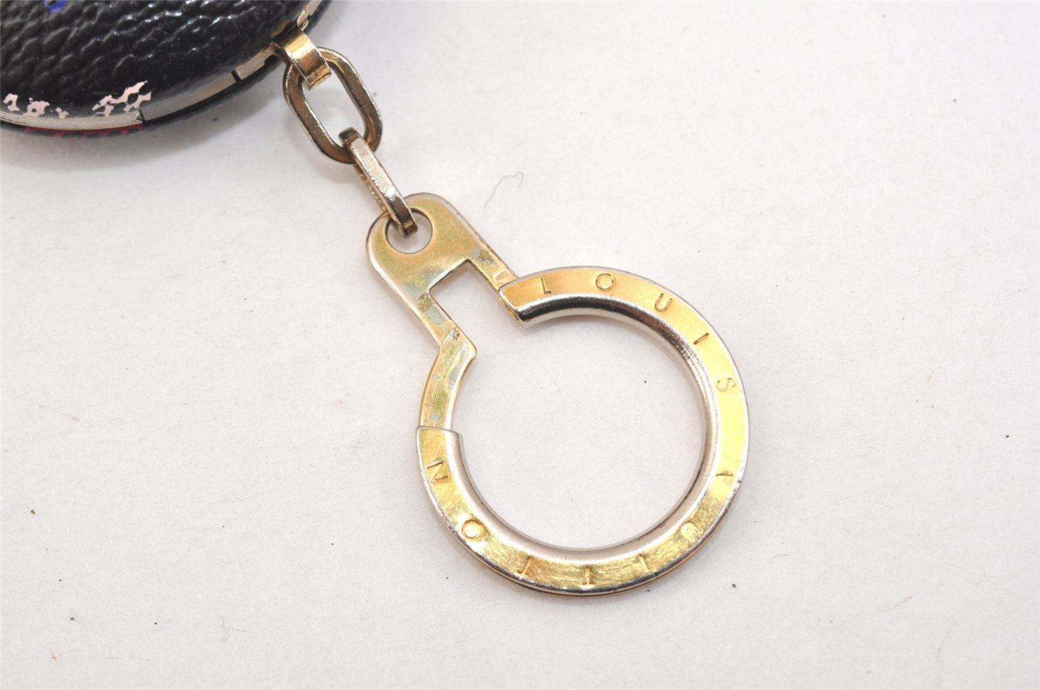 Auth Louis Vuitton Monogram Astropill Bag Charm Key Ring Black M51912 LV 0244L