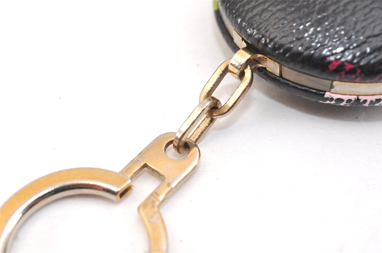 Auth Louis Vuitton Monogram Astropill Bag Charm Key Ring Black M51912 LV 0244L