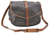Authentic Louis Vuitton Monogram Saumur 35 Shoulder Cross Bag M42254 LV 0245H