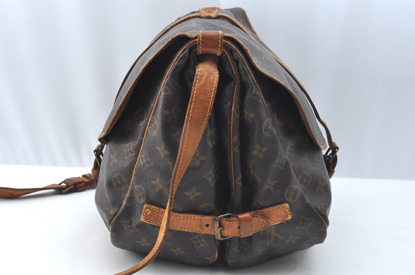 Authentic Louis Vuitton Monogram Saumur 35 Shoulder Cross Bag M42254 LV 0245H