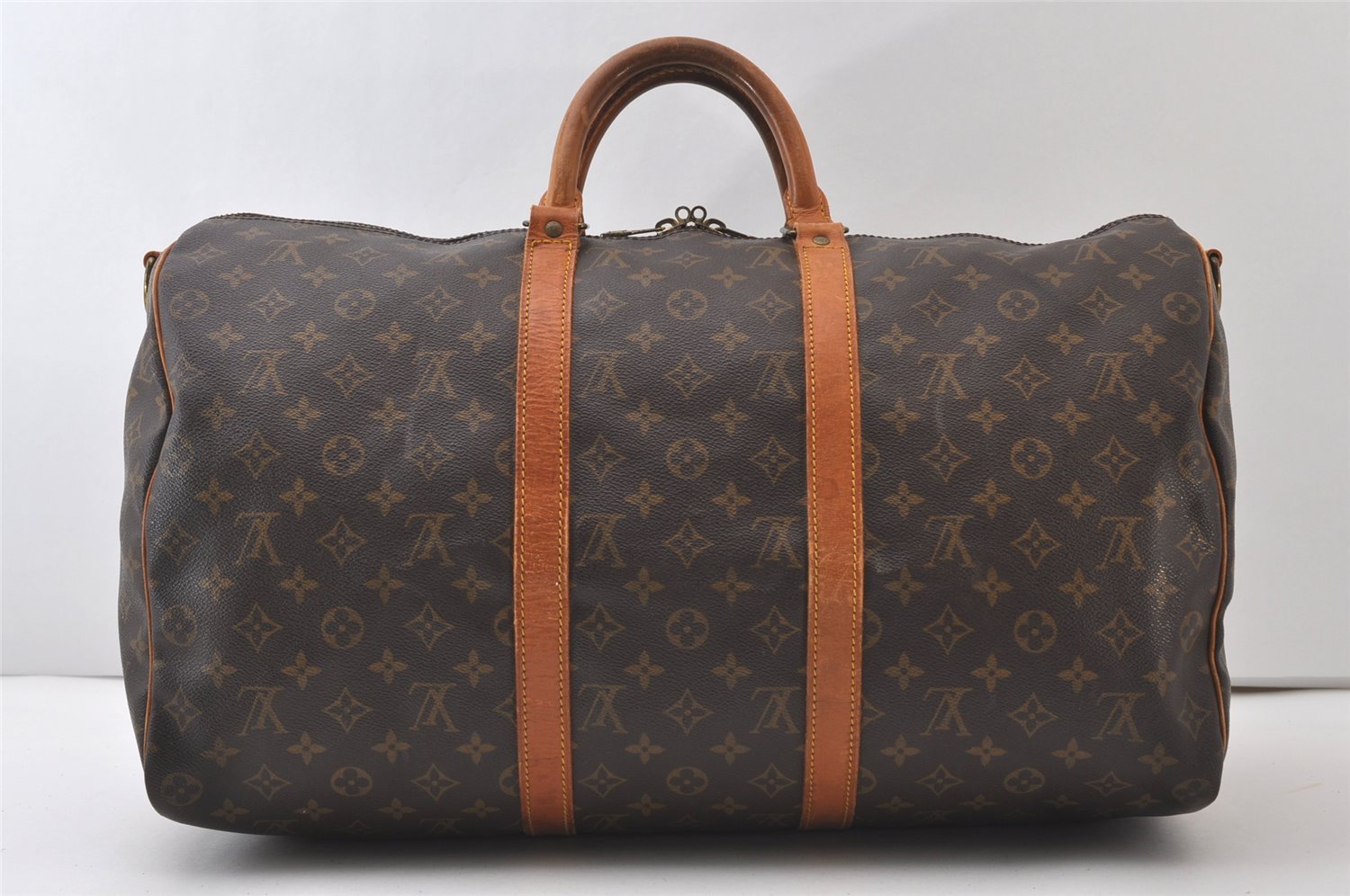 Authentic Louis Vuitton Monogram Keepall Bandouliere 50 M41416 Boston Bag 0245J